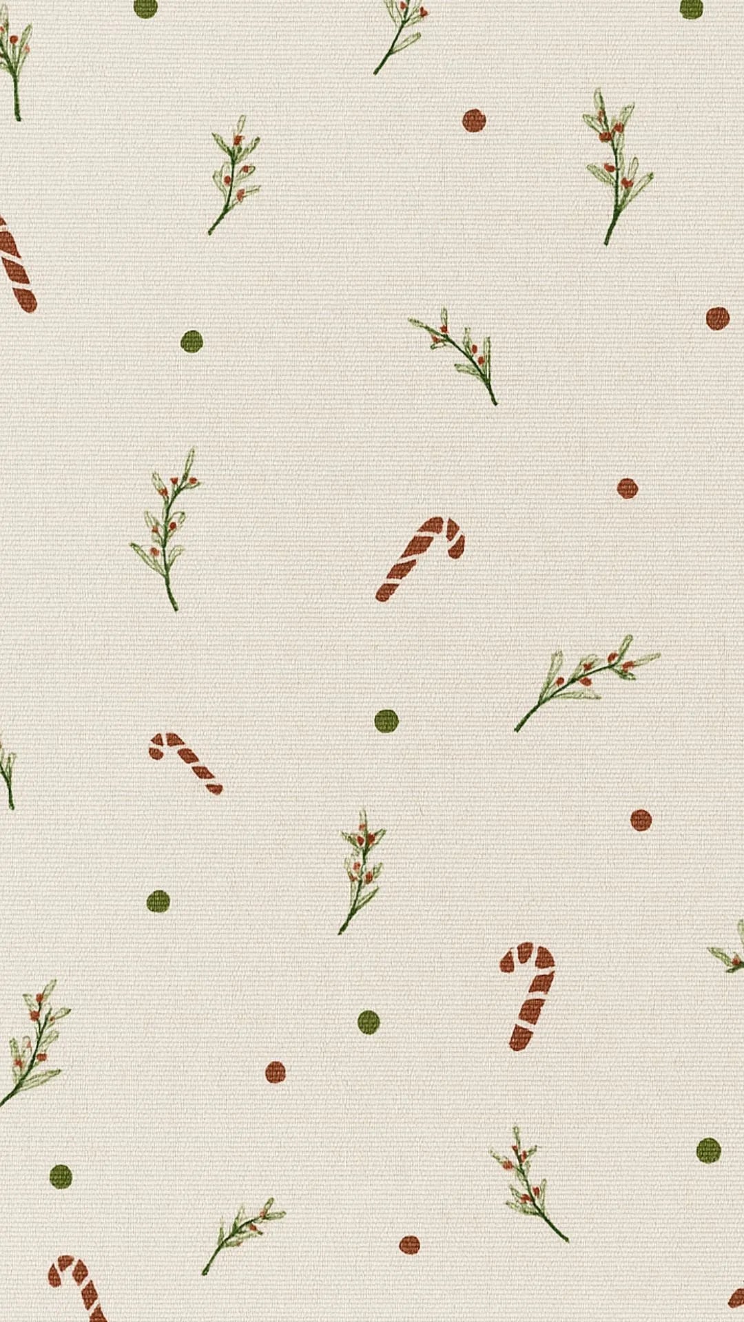 Christmas washable rug with minimalist festive cream background