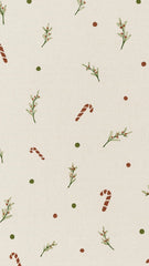 Christmas washable rug with minimalist festive cream background