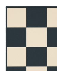 Minimalist checkerboard rug runner