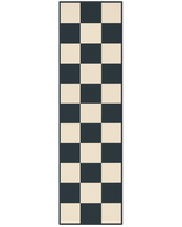 Modern checkered rug runner washable