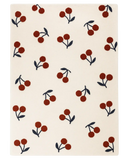 Luxury Cream & Red Hand-Tufted Wool Cherry Rug with modern fruit pattern.