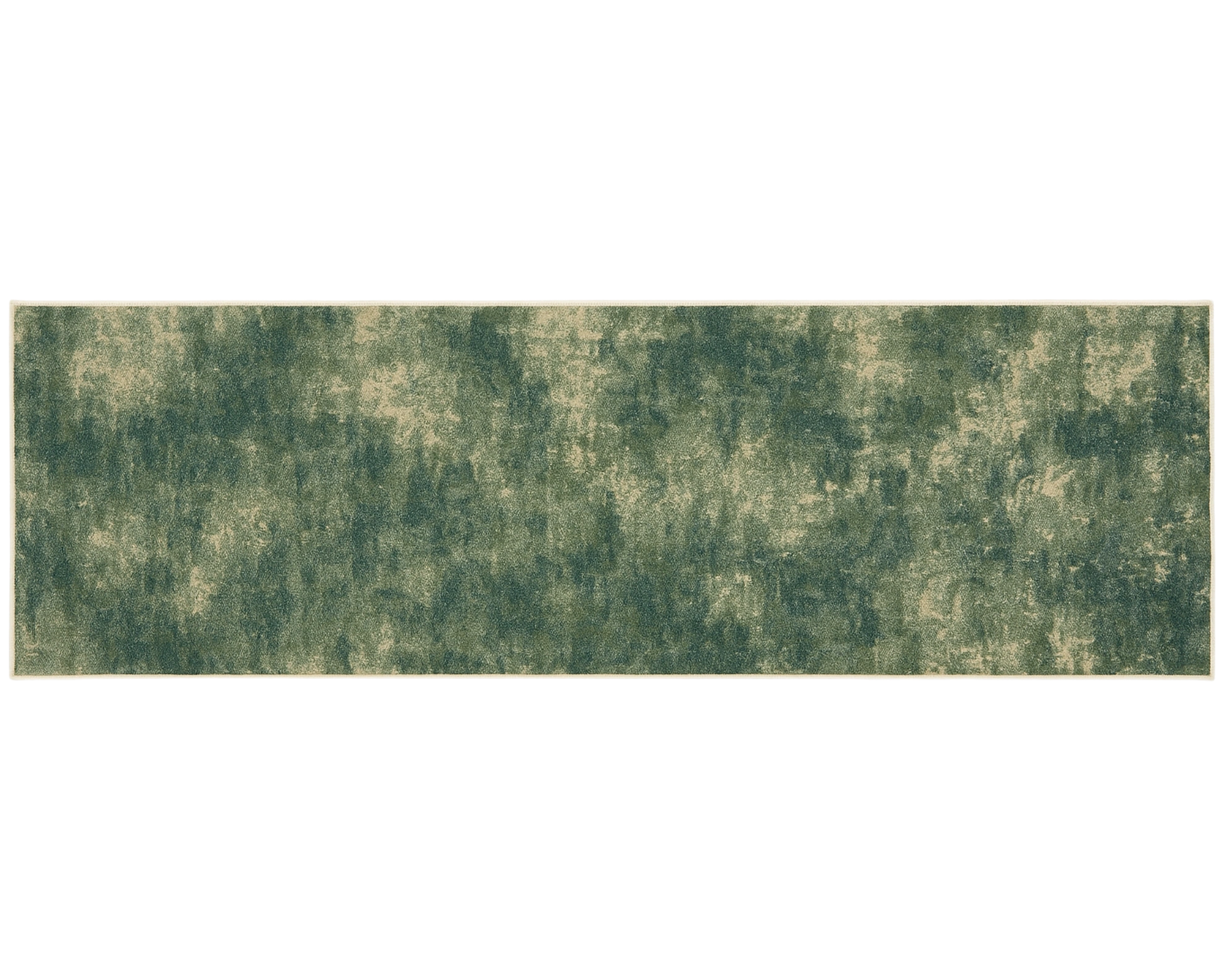 Modern green texture runner rug for hallway