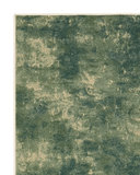 Green and beige abstract runner rug low pile