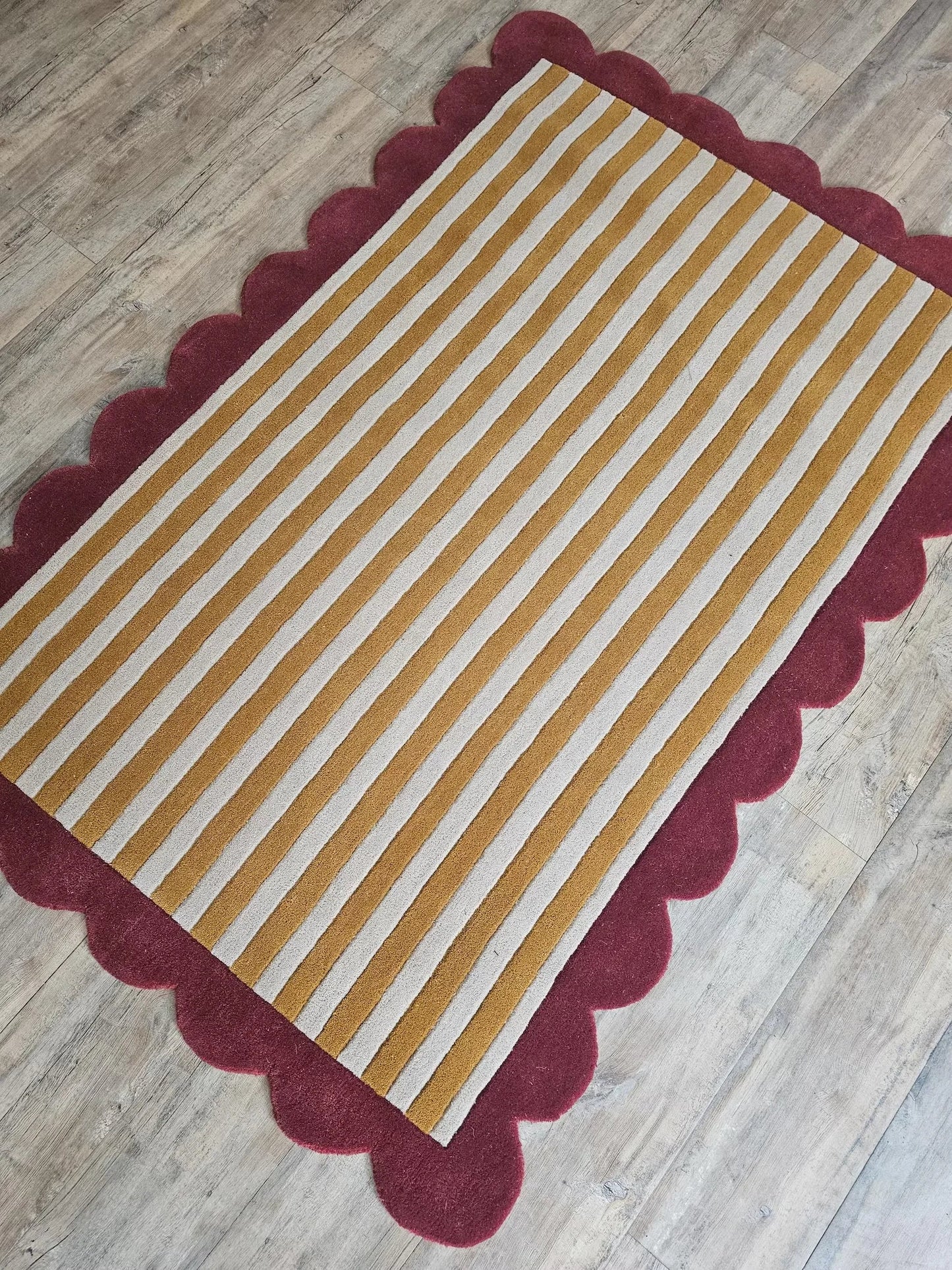 Mustard striped Rug