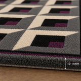 Modern geometric wool rug