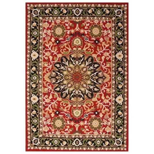 Red Floral Hand Tufted Rug
