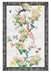 large abstract multicolor rug