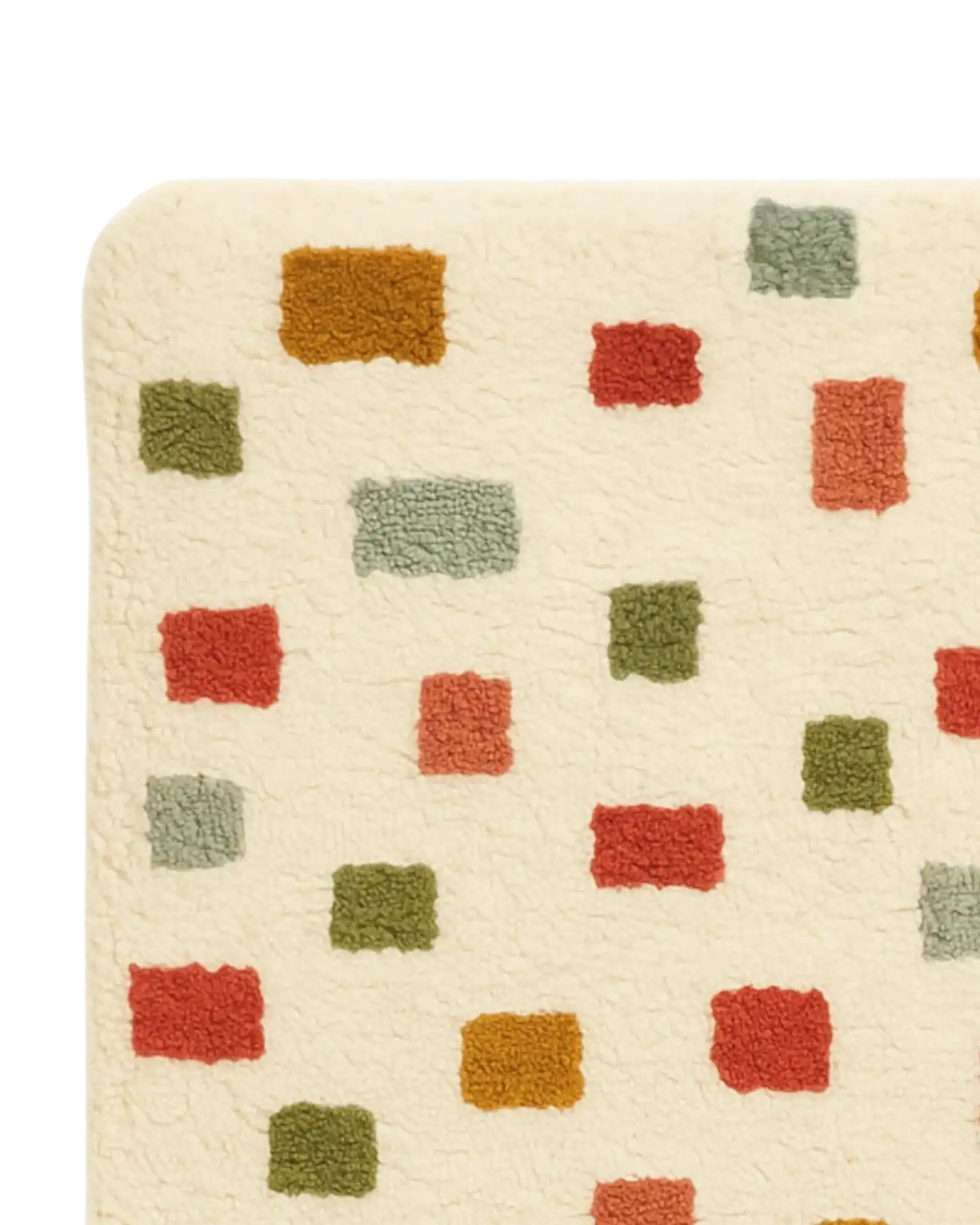 Soft wool abstract runner rug for hallways and entryways.