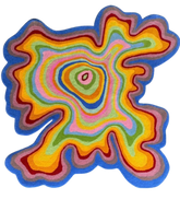 Multicolor Hand Tufted Colorful Irregular Rug