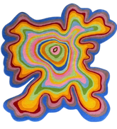 Multicolor Hand Tufted Colorful Irregular Rug