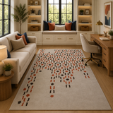 Multicolor Modern Abstract Area Rug - Hand Tufted