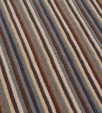 Modern horizon-inspired area rug with layered stripe design