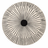 Noir Sunburst Wool Area Rug