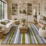stripes wool rug