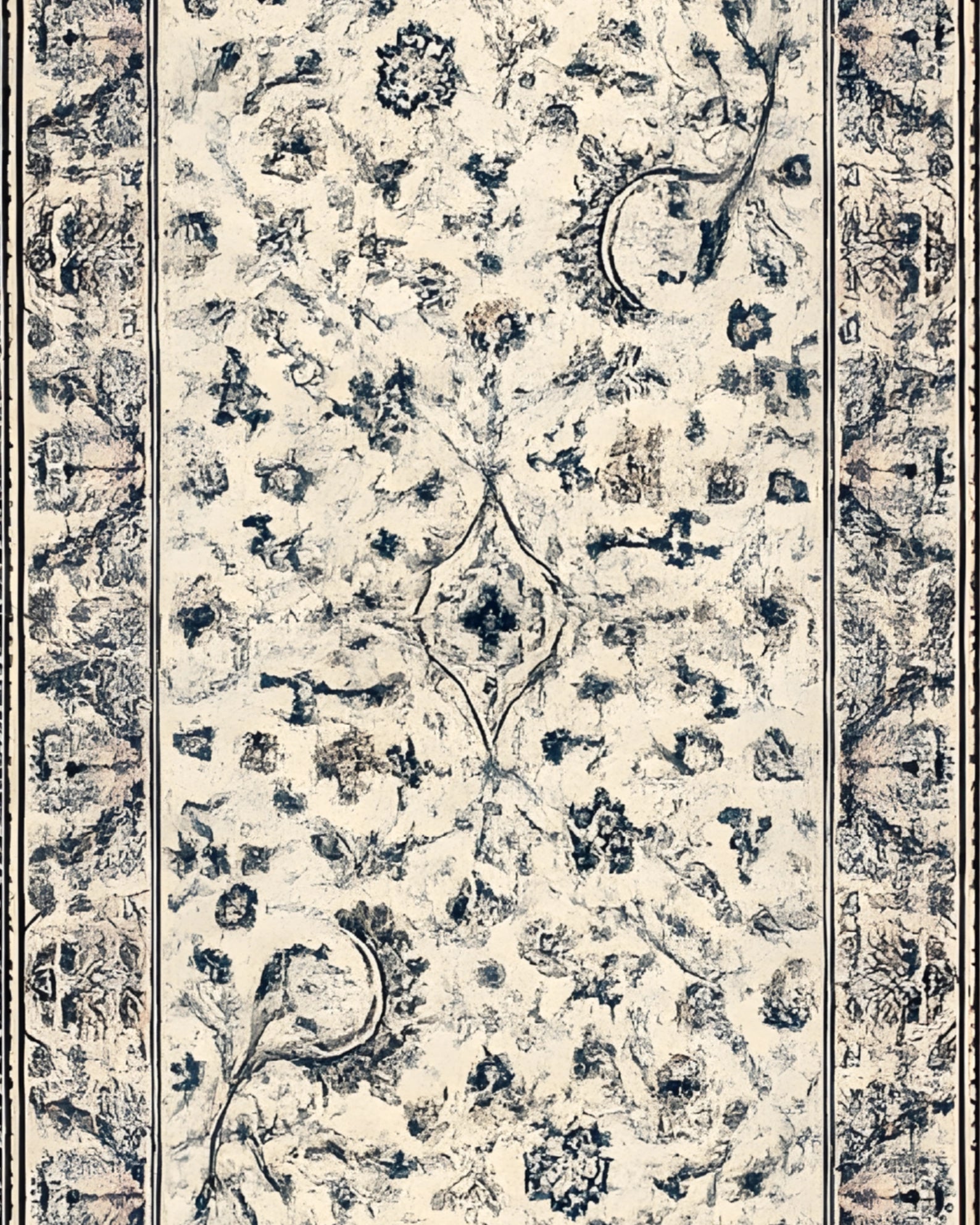 Traditional staircase runner rug machine washable