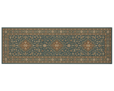 Teal floral Persian hallway runner