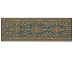 Teal floral Persian hallway runner