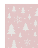 Soft pastel pink Christmas runner with Scandinavian holiday motifs.