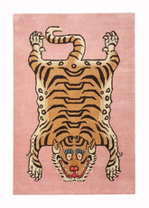 hot pink tibetan tiger rug