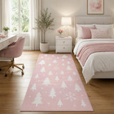 pink runner rug