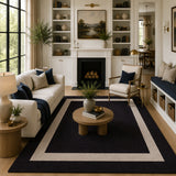 Plum ivory hand tufted rug