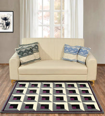 black and white geometric rug