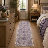 Purple runner rug