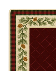 Luxury red tartan Christmas rug for classic seasonal dΓ©cor.