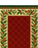 Festive wool Christmas rug with classic plaid pattern.