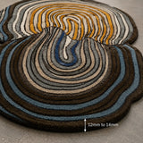 Ripple terrain irregular wool rug