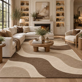 Riviera waves wool rug