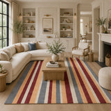 Stripes handtufted rug