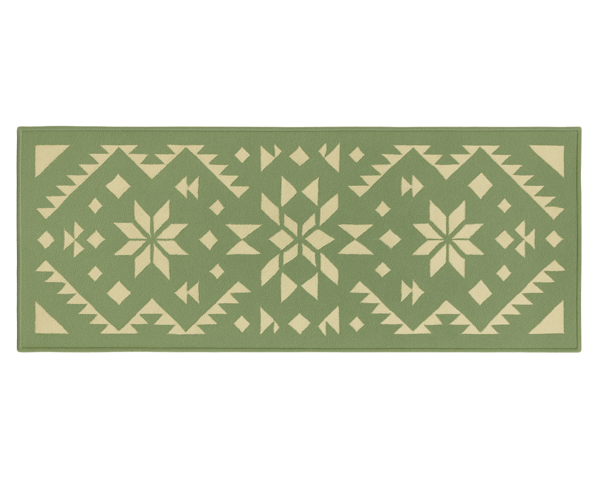 Tribal geometric hallway runner rug