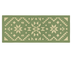 Tribal geometric hallway runner rug