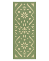 Sage green rug runner washable
