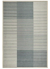 Silver and gray ombre area rug for modern interiors.