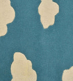 Sky Blue Cloudy Playful Kids Area Rug - Hand Tufted