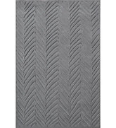 Slate grey hand-tufted wool rug with chevron textured pattern