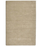 Solid taupe hand-tufted wool rug with neutral minimalist design