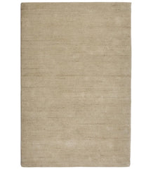 Solid taupe hand-tufted wool rug with neutral minimalist design