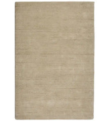 Solid taupe neutral minimalist rug with soft texture and subtle color variations