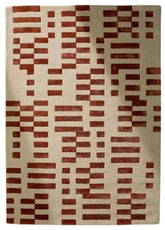 Terracotta Modern Geometric Pattern Hand Tufted Rug