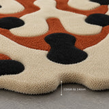 Terracotta wildform wool rug