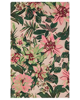 Pink and Green Modern Floral Hand Tufted Rug