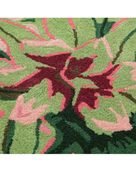 Pink and Green Modern Floral Hand TuftedΒ Rug