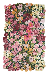 pink floral rug