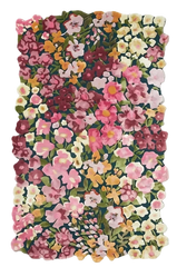 pink floral rug