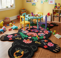 hand tufted bear rug kids room