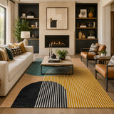 hand tufted rug geometric