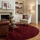Cherry Red Luxury Solid Area Rug - Hand Tufted